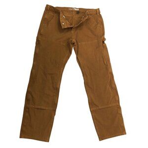 Carhartt Cargo Pants Canvas Reenforced Knees Womens 16 Brown Utility Pockets Wor